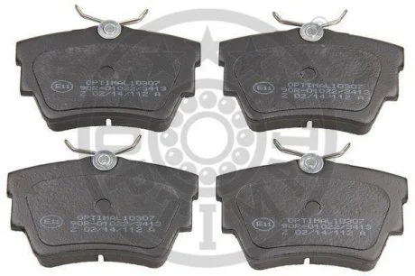Комплект тормозных колодок, дисковый тормоз Optimal 10307 (фото 1)