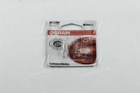 Лампа вспомогат. освещения W3W 12V 3W W2,1x9,5d (2 шт) blister OSRAM 2821-02B