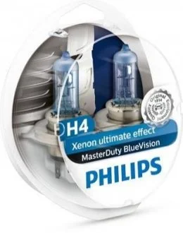 Лампочка Master Duty Blue Vision галоген H4 (24 В, 75/70 Вт, тип гнізда: P43T-38) PHILIPS 13342 MDBV S2