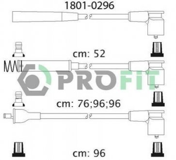 Комплект кабелів високовольтних PROFIT 1801-0296