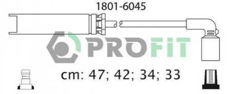 Комплект кабелів високовольтних 1 PROFIT 1801-6045