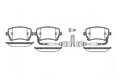 Комплект гальмівних колодок з 4 шт. дисків REMSA 0897.02 (фото 1)