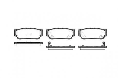 Гальмівні колодки зад. Ssang Yong Rodius 2.7 Xdi, 2.7 Xdi 4WD, Rexton 2.7 Xdi 05- REMSA 1063 02