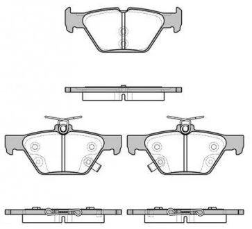 Гальмівні колодки дискові зад. Subaru Outback 2.0 D 2015- REMSA 1638 02