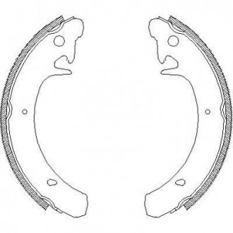 Колодки гальмівні барабанні 1 REMSA 4129.00