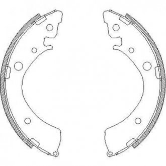 Колодки гальмівні барабанні REMSA 4367.00