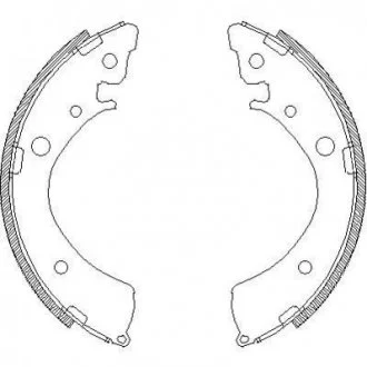 Колодки гальмівні барабанні REMSA 4367.00