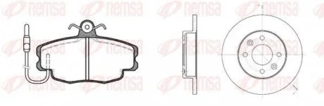 Комплект тормозов, дисковый тормозной механизм REMSA 8141.00