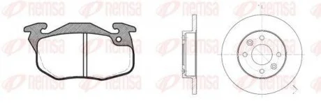 Комплект тормозов, дисковый тормозной механизм REMSA 8192.01