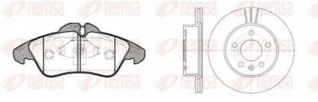 Комплект: 2 диска+ 4 колодки гальмівних REMSA 8578.00
