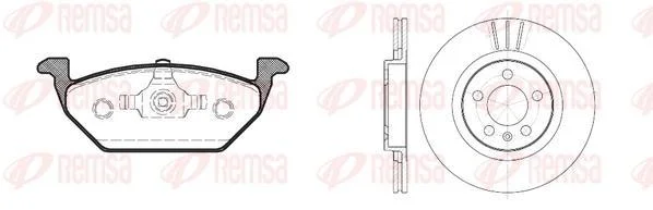 Комплект тормозной передн. SEAT LEON,SKODA OCTAVIA 97-, GOLF 97- (пр-во) REMSA 8633.00 (фото 1)