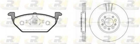 Гальмівний комплект (Диски RH 6544.10 + Колодки RH 2633.20) 8633.06 ROADHOUSE 863306