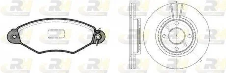 Гальмівний комплект (Диски RH 6144.10 + Колодки RH 2643.01) 8643.05 ROADHOUSE 864305