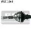 Полуось левая OPEL ASTRA G 1.8 16V SKF VKJC 1664 (фото 2)