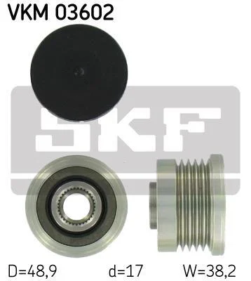 RENAULT Механизм свободного хода шкива генерат.Opel Vivaro,Trafic 01- SKF VKM 03602 (фото 1)
