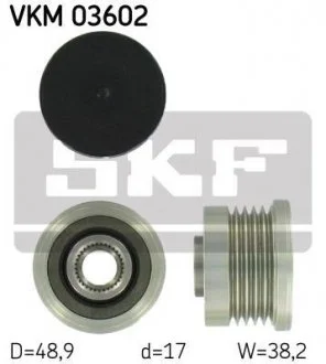 RENAULT Механизм свободного хода шкива генерат.Opel Vivaro,Trafic 01- SKF VKM 03602