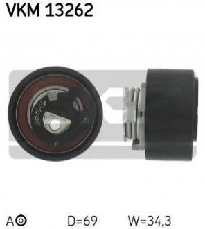 Натягуючий ролик ременя ГРМ CITROEN C5 III, C6 JAGUAR S-TYPE II, XF I, XF II, XF SPORTBRAKE, XJ LAND ROVER DISCOVERY III, DISCOVERY IV, DISCOVERY V, RANGE ROVER IV 2.7D/3.0D/3.0DH 06.04- VKM13262 SKF VKM 13262