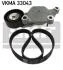Комплект поліклиновий (ремінь+ролики) SKF VKMA 33043 (фото 2)