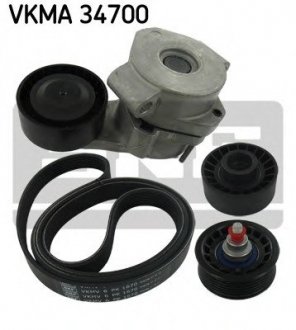 Комплект поліклиновий (ремінь+ролики) SKF VKMA 34700