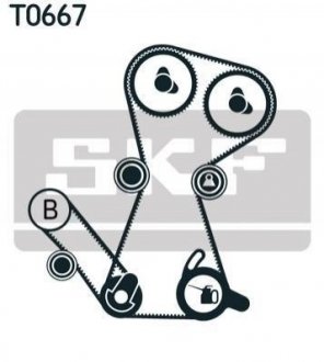 Ремни ГРМ + ролики натяжения SKF VKMA 95649