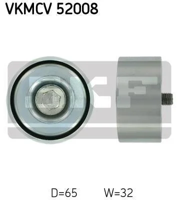 Натяжний ролик поліклинового ременя SKF VKMCV 52008 (фото 1)