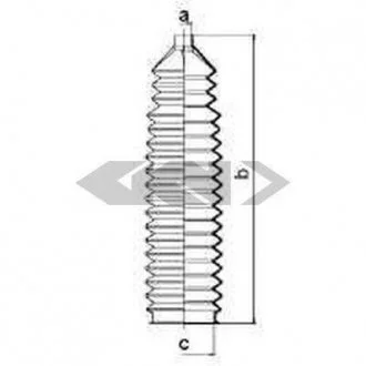Пильовик рульового механізма GKN SPIDAN 83600
