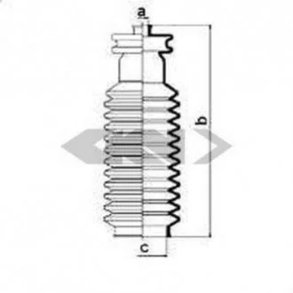 Чохол захисний лів/прав (довжина200мм 11мм/47мм) CITROEN BX DACIA 1310 1.1-1.9D 10.82-07.04 SPIDAN 83716