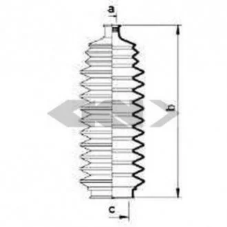 Пильовик рульового механізма GKN SPIDAN 83820