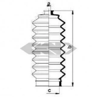 Пильовик рульового механізма GKN SPIDAN 83860