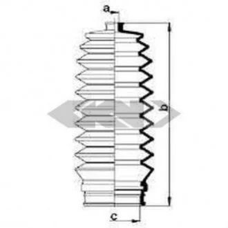 Пильовик рульового механізма GKN SPIDAN 83862