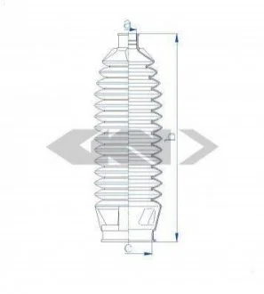 Чохол рульового механізму SPIDAN 83929