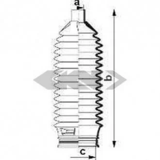 Чохол захисний лів/прав (довжина178мм 14мм/47мм) HYUNDAI ACCENT II, ACCENT III, GETZ, I10 I, MATRIX KIA CERATO II, CERATO KOUP II, PICANTO I, PICANTO II, RIO II 1.0-2.0 06.01-05.18 SPIDAN 84032