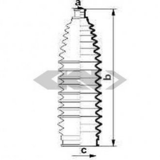 Пильовик рульового механізма GKN SPIDAN 84057