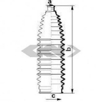 Пильовик рульового механізма GKN SPIDAN 84057