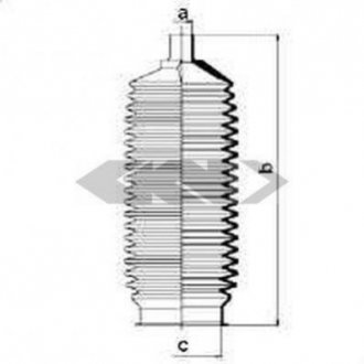Пильовик рульового механізма GKN SPIDAN 84075