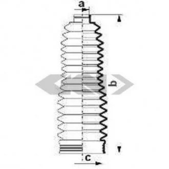 Чохол захисний Лів/Прав (довжина171мм 16,5мм/54,5мм) TOYOTA AVENSIS, COROLLA, COROLLA VERSO, VERSO 1.3-2.4 08.01-08.18 SPIDAN 84080