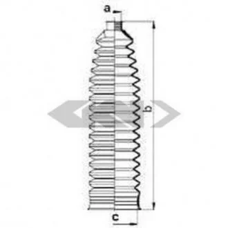Пильовик рульового механізма GKN SPIDAN 84081