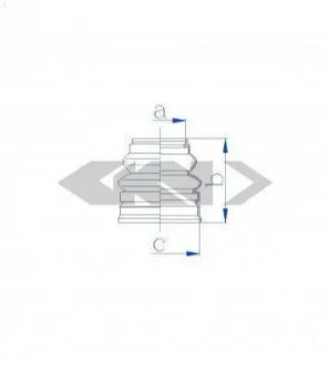 Пильовик рульового механізма GKN SPIDAN 84106