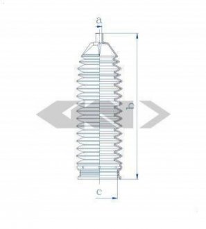 Пильовик рульового механізма GKN SPIDAN 84121