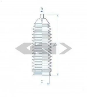 Пильовик рульового механізма GKN SPIDAN 84121