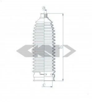 Пильовик рульового механізма GKN SPIDAN 84124