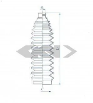 Чохол захисний Лів/Прав (довжина188мм 15мм/47мм) INFINITI FX NISSAN ALMERA TINO, X-TRAIL I 2.0-4.5 08.00-01.13 SPIDAN 84125