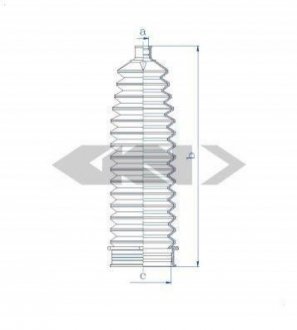 Пильовик рульового механізма GKN SPIDAN 84127