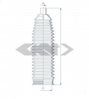 Пильовик рульового механізма GKN SPIDAN 84172