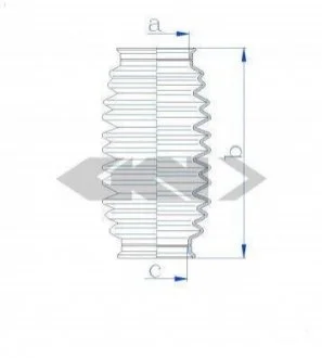 Пильовик рульового механізма GKN SPIDAN 84178
