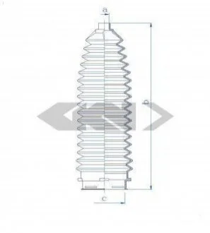 Пильовик рульового механізма GKN SPIDAN 84189