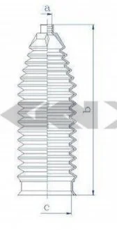 Пильовик рульового механізма GKN SPIDAN 84232