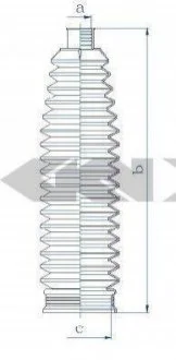 Чохол захисний лів/прав (довжина184мм 18мм/52мм) VOLVO S60 II, S80 II, V60 I, V70 III, XC60 I, XC70 I, XC70 II 1.5-4.4 09.02-12.18 SPIDAN 84235