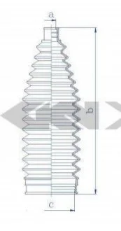 Чохол захисний Лів/Прав (довжина166мм 14мм/51мм) MITSUBISHI ASX, ECLIPSE CROSS, LANCER VIII, OUTLANDER III 1.5-3.0 03.07- SPIDAN 84245