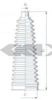 Чохол захисний лів/прав (довжина182мм 16мм/60мм) LEXUS CT, HS TOYOTA AURIS, COROLLA, MIRAI, PRIUS, PRIUS PLUS 1.2-Electric 10.06- SPIDAN 84251